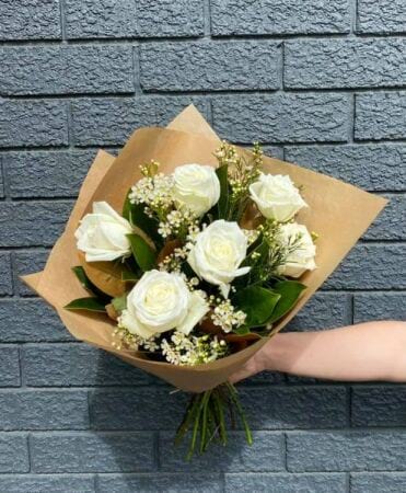 Special White Rose Bouquet