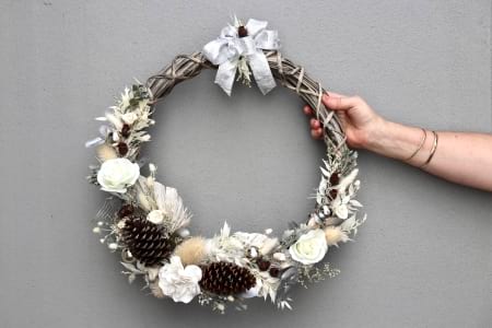 Silver Spurs Christmas Wreath